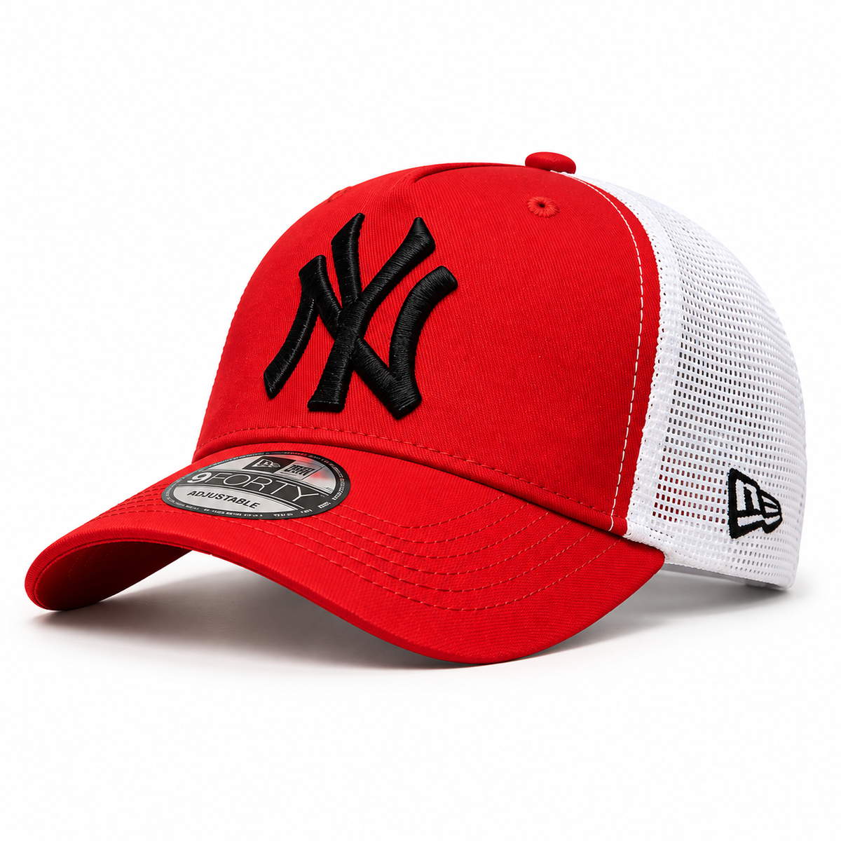 New Era NY Red & White Trucker Cap